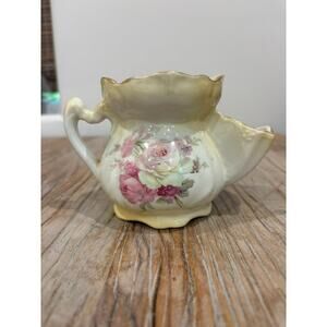 Vintage Floral Shaving Skuttle Mug Old Foley James Kent Staffordshire England
